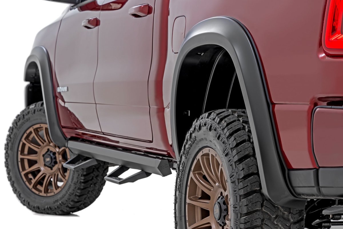 Ram 1500 Fender Flares - Rough Country - Sport - Molten Red - '25-'26